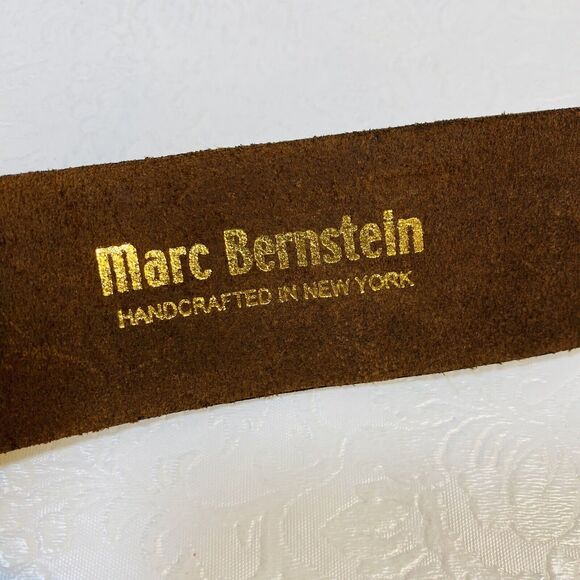 Marc Bernstein Handcrafted Brown Leather Belt M main image 7